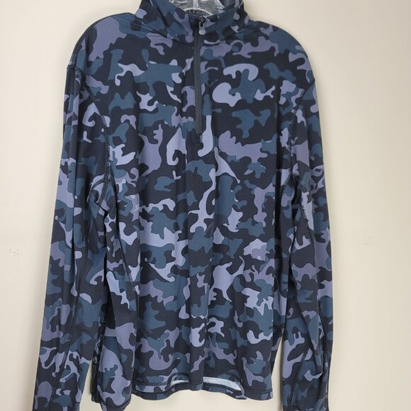 Greyson Tate Quarter-Zip Pullover Men's Large Camo Performance Golf Top - Picture 3 of 10